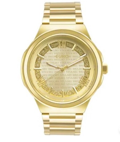 RELÓGIO EURO FEMININO GLITZ DOURADO