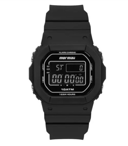 RELOGIO MORMAII DIGITAL WAVE PRETO