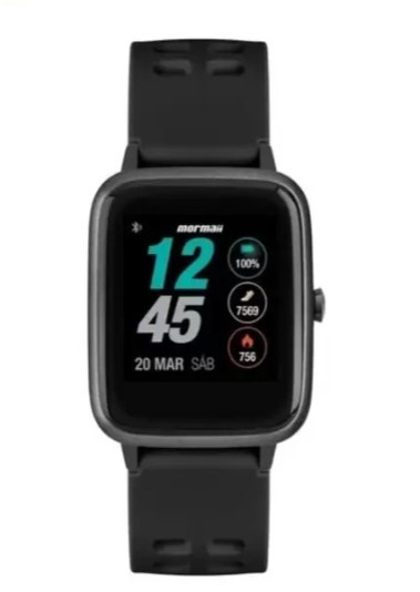Relógio smartwatch mormaii life preto
