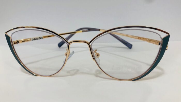 ARMAÇÃO LA FLEUR METAL DOURADO/AZUL - Imagem 2