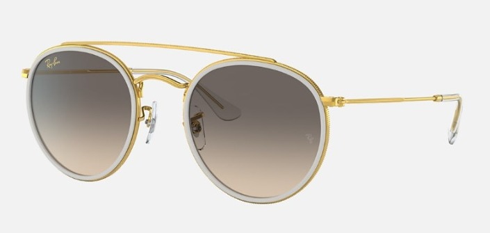 SOLAR RAY BAN ROUND COM PONTE DUPLA
