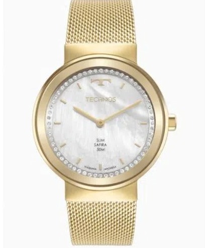 RELÓGIO TECHNOS FEMININO SLIM DOURADO