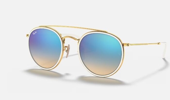 SOLAR RAY BAN ROUND DOUBLE BRIDGE - Imagem 4