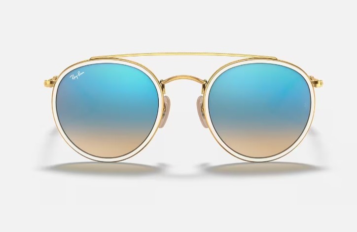 SOLAR RAY BAN ROUND DOUBLE BRIDGE